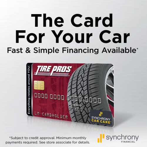 Tire Pros Credit Card Available at Acima Leasing Available at Jay's Tire Pros